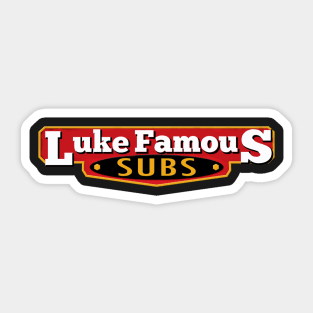 Luke Famous "Subs" parody Sticker